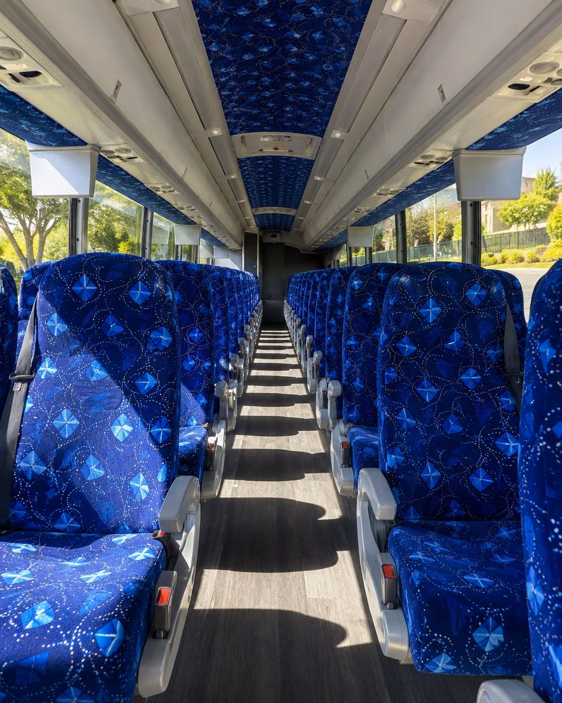 56 passenger charter bus interior